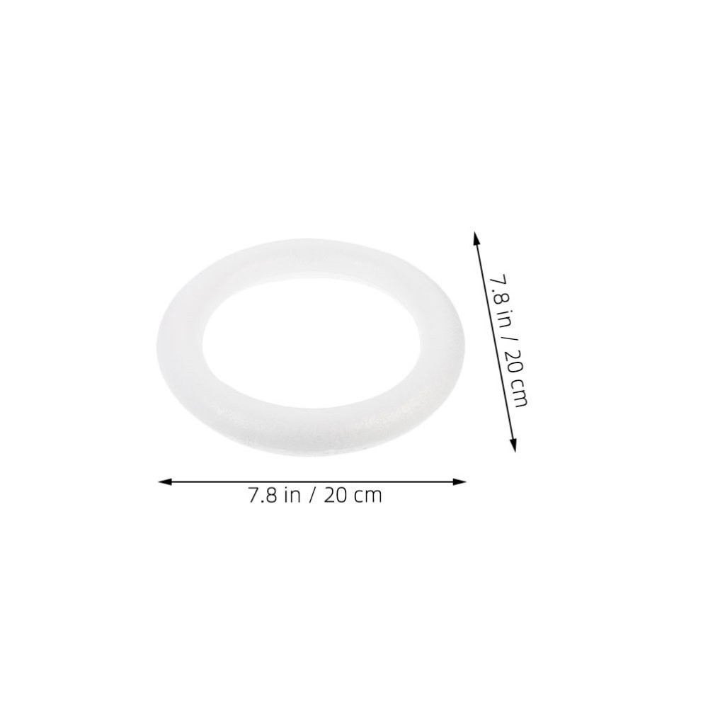 10Pcs Lightweight White Foam Wreath Frames for Crafting Christmas Decorations