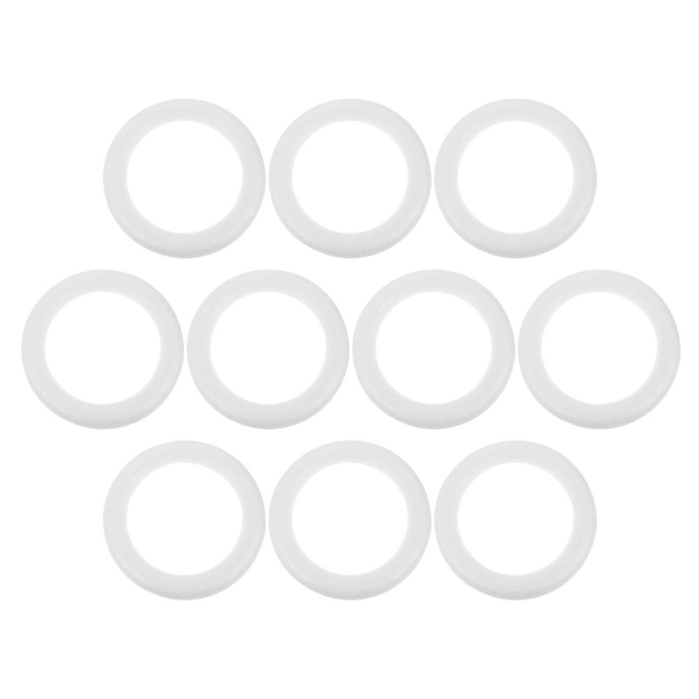 10Pcs Lightweight White Foam Wreath Frames for Crafting Christmas Decorations