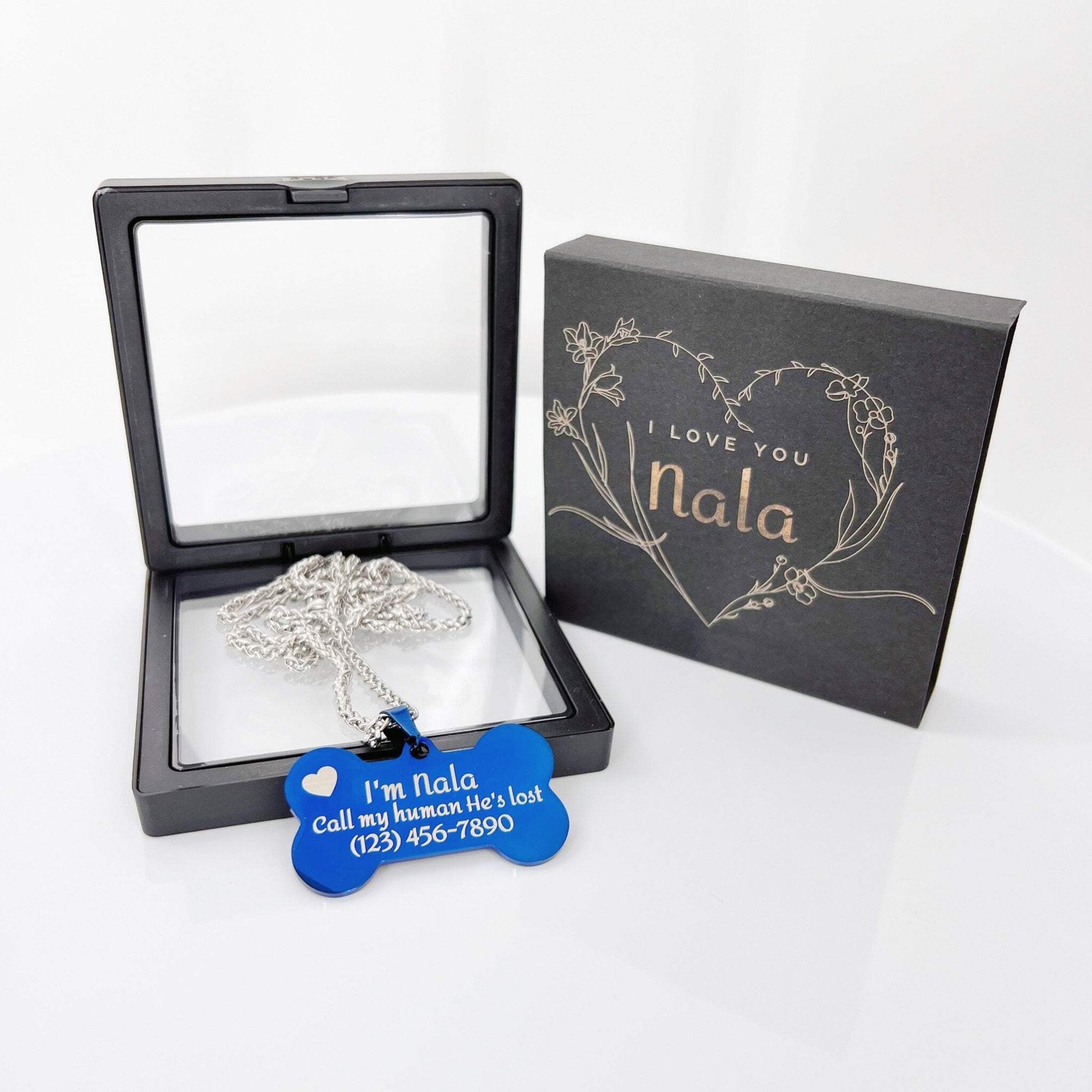 Personalized Bone Shaped Dog Tag – Stainless Steel Pet ID