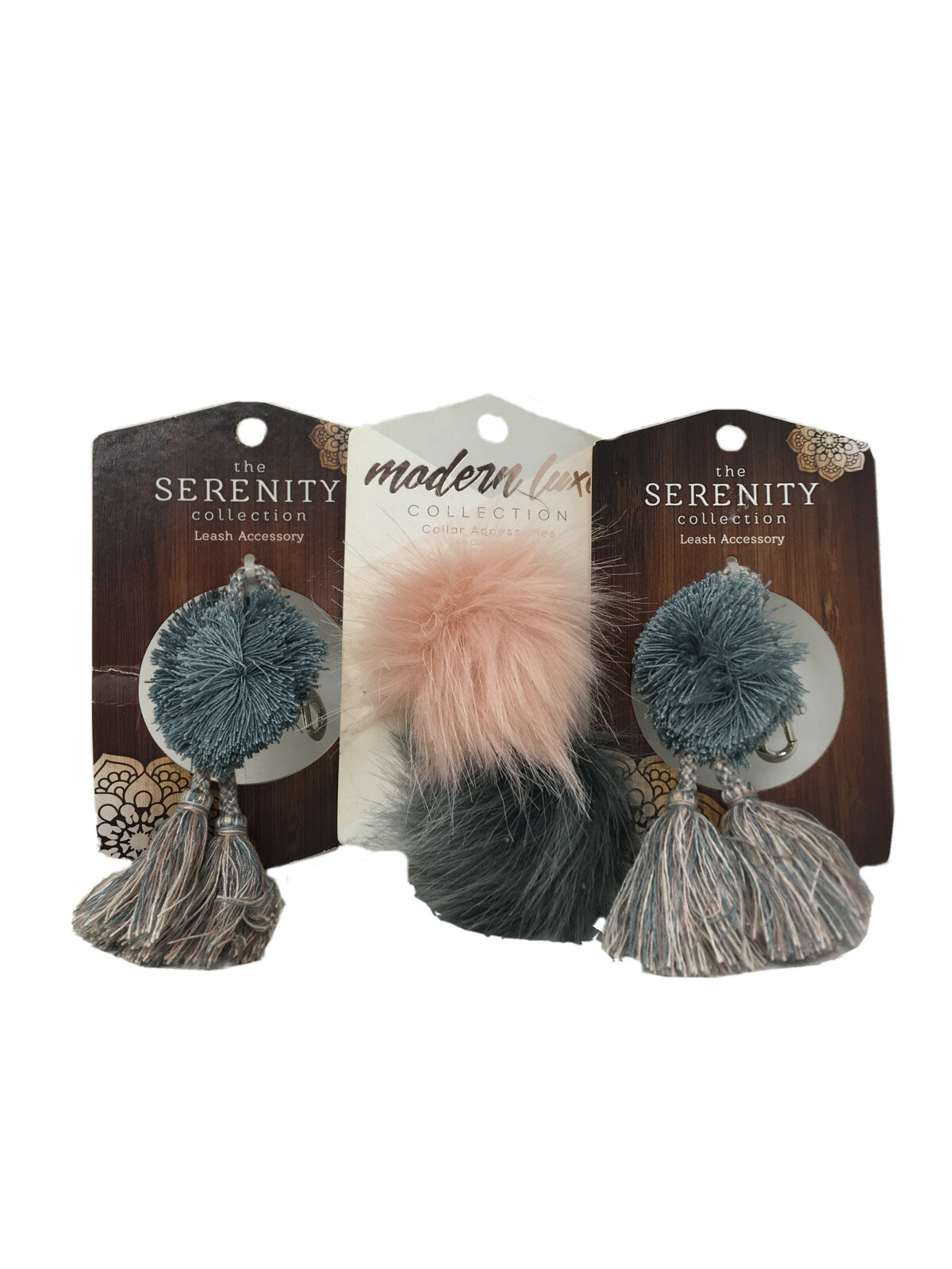 Dog Puppy Leash And Collar Charms Cute Boho Accessories – Pink Gray Teal New!
