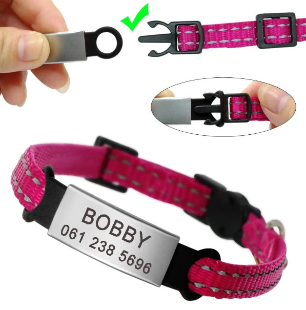 Custom Dog Tag for Pets Engraved Name Tag Slide On ID Tags & Collar Tags S, M, L