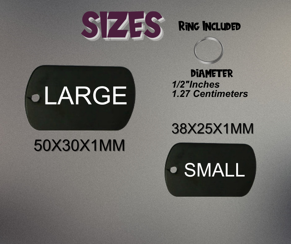 LASER ENGRAVED PERSONALIZED MILITARY STYLE PET TAG ID