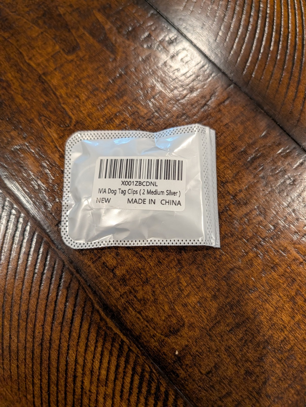 IVIA PET Dog Tag Clips – 2 Pack – Medium Silver – NWT