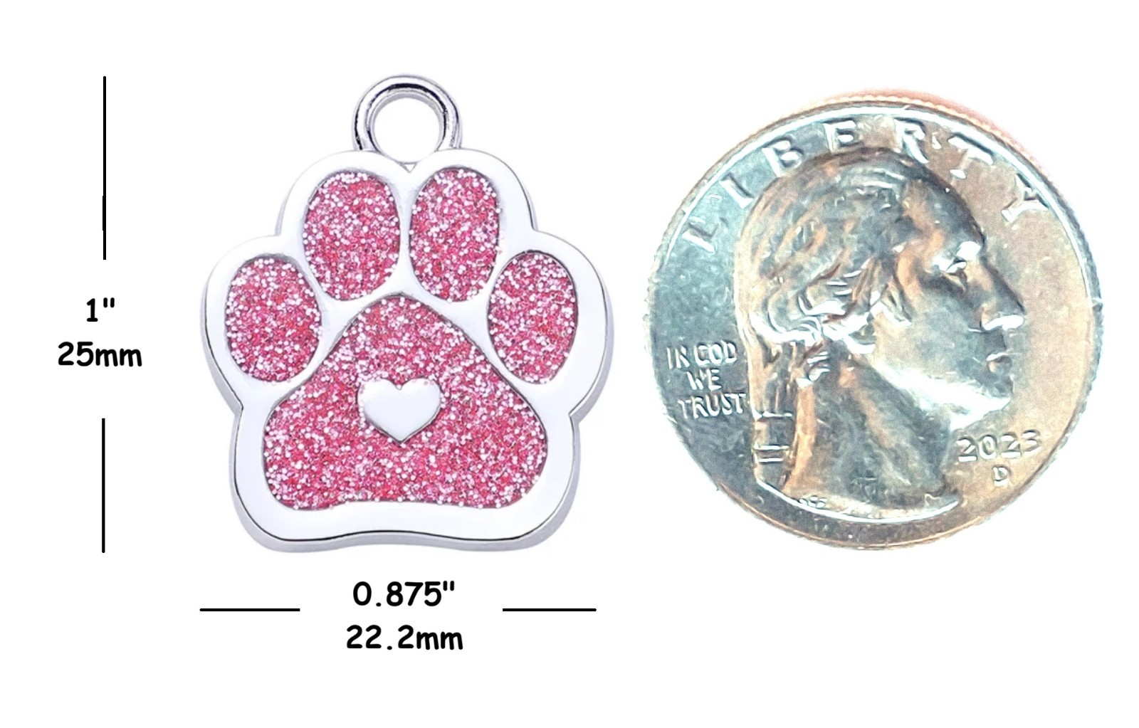 Personalized Dog/Cat Paw Shape Pet ID Tag for Pet Collar – Puppy/Kitten Name Tag