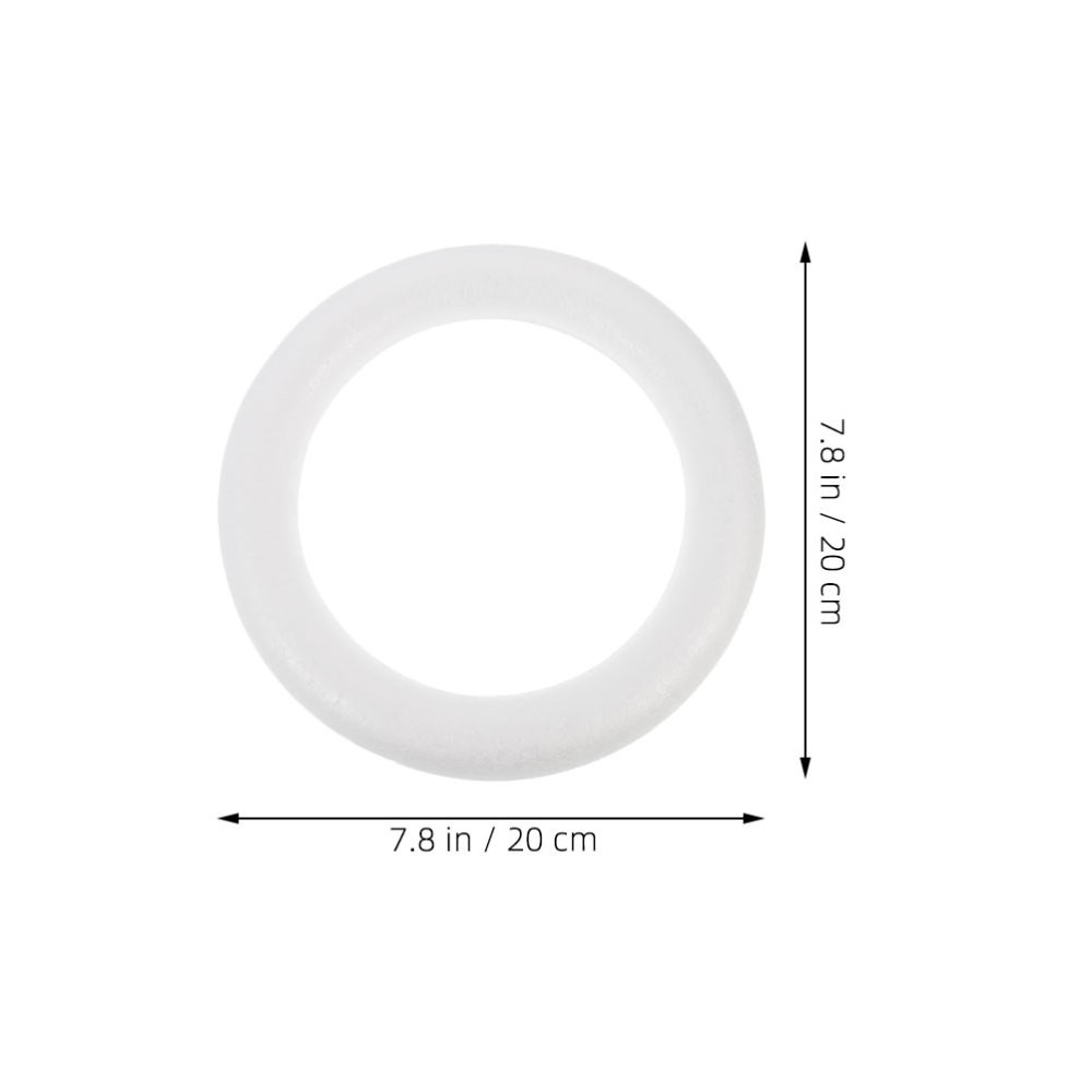 10Pcs Lightweight White Foam Wreath Frames for Crafting Christmas Decorations