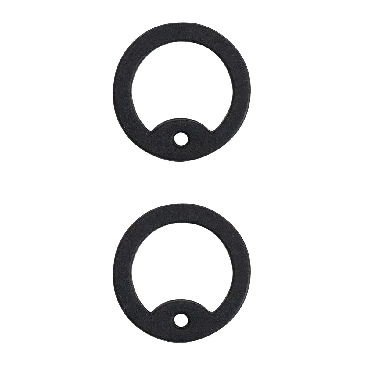 Rubber Identification Tag Rings – Black, 2-Pack for Dog Tags