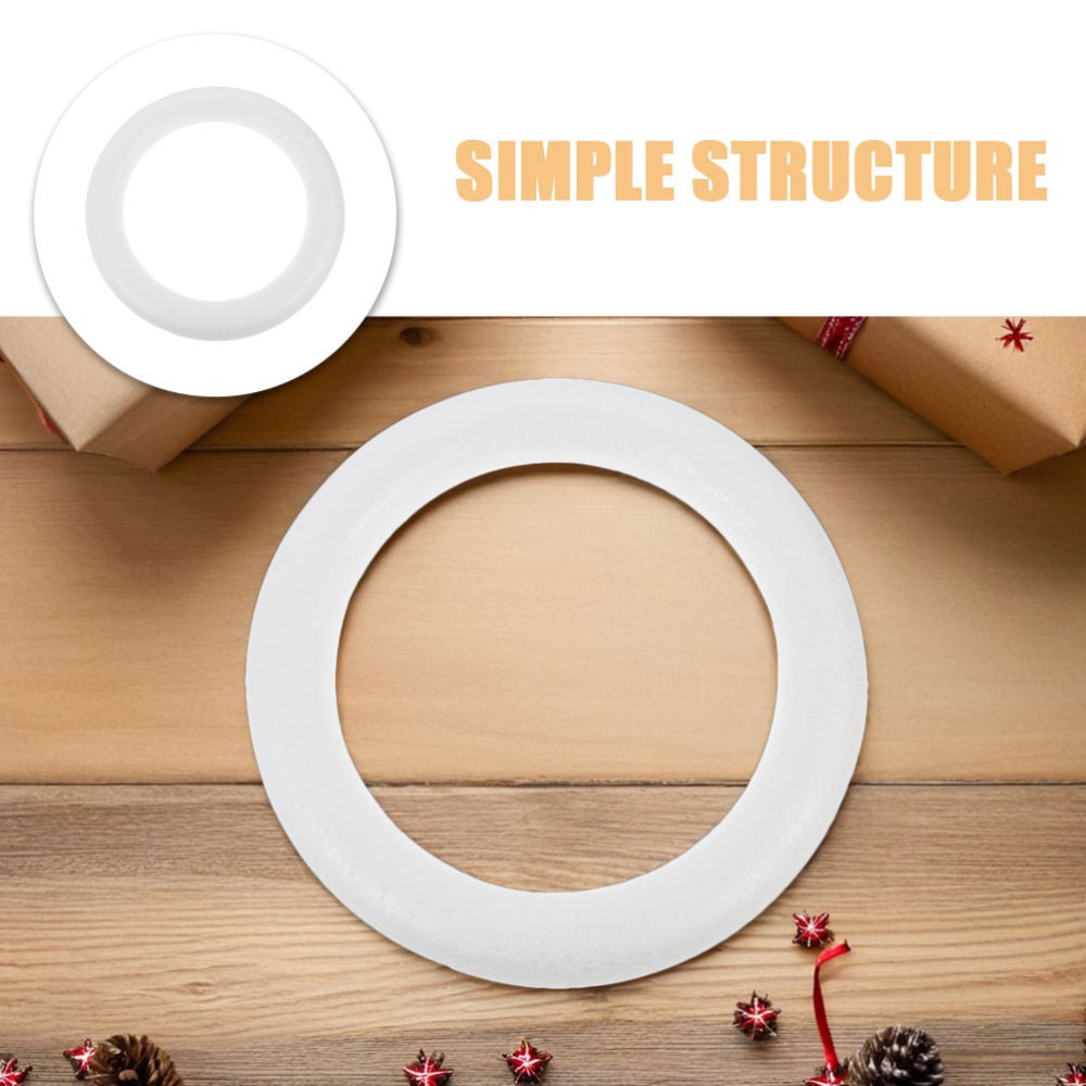 10Pcs Lightweight White Foam Wreath Frames for Crafting Christmas Decorations