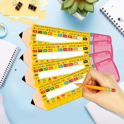 40Pcs Pencil Name Tags Desktop Reference Name Plates for School Classroom