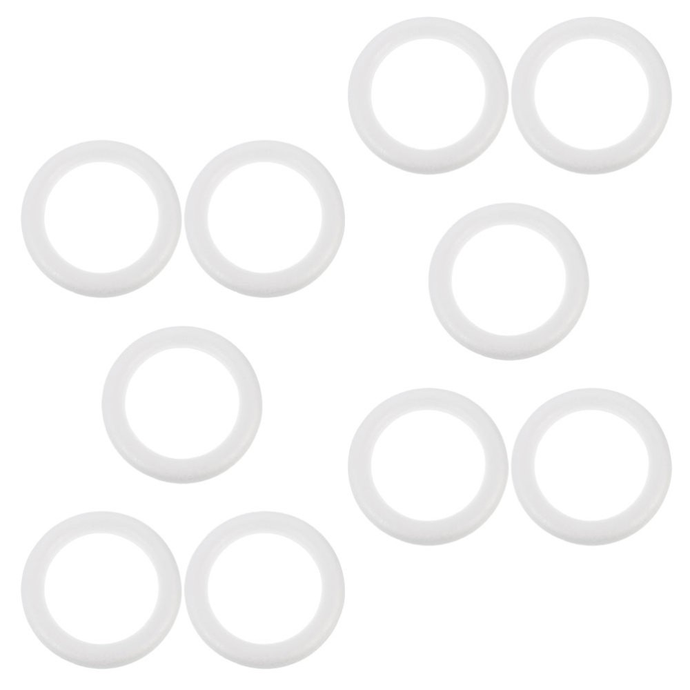 10Pcs Lightweight White Foam Wreath Frames for Crafting Christmas Decorations