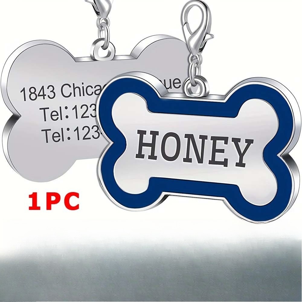 Durable Double-Sided High-Quality Smooth Sturdy Custom Engraved Metal Pet ID Tag