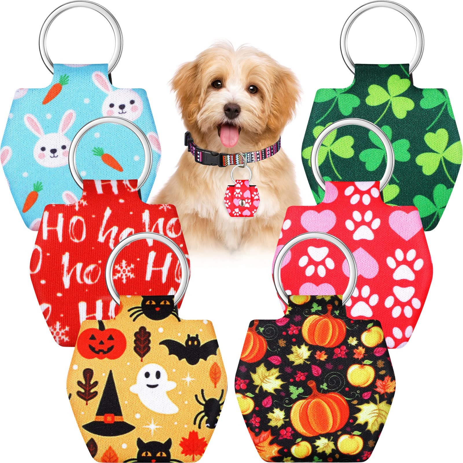 6 Pieces Dog Tag Silencer Dog Tag Cover Portable Pet ID Soundless Silencer Ba…