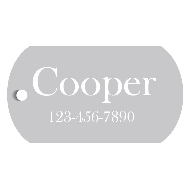 Custom Military ID Aluminum Pet Tag Engraved Placa Perro Gato 2 Sizes USA