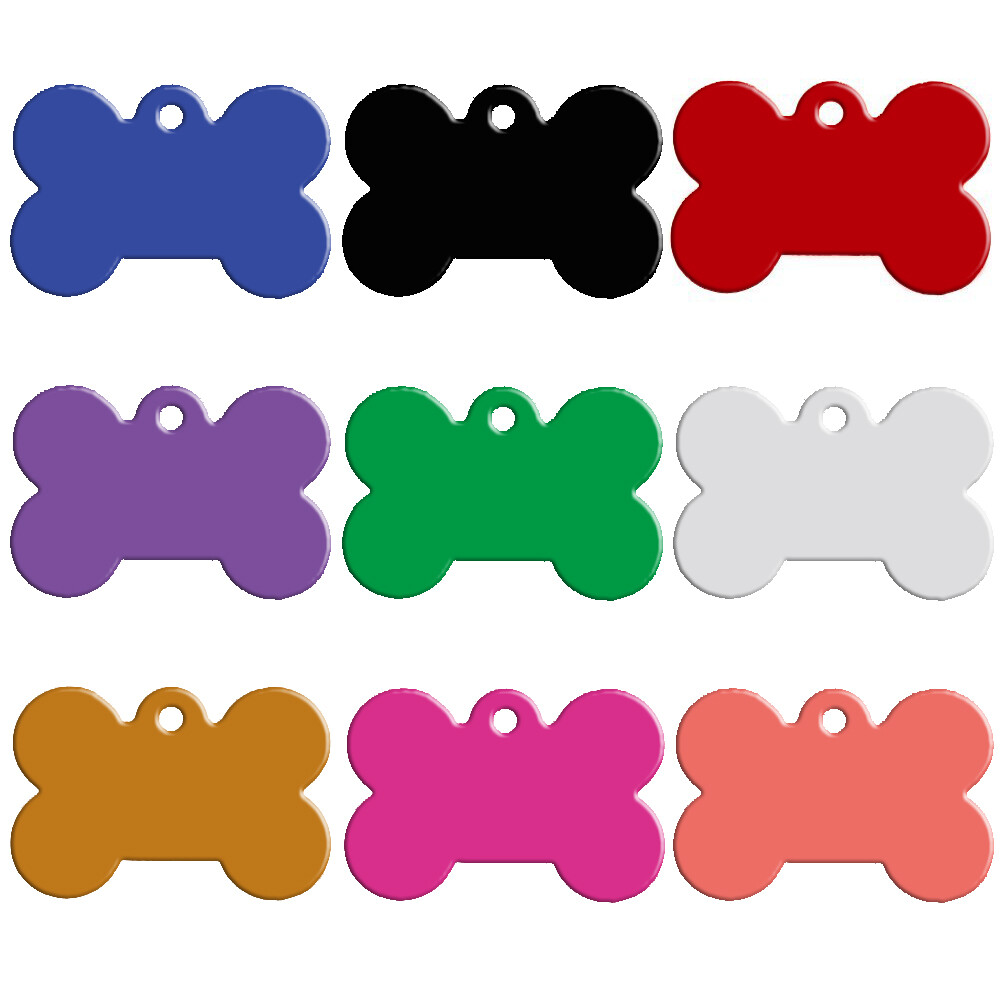 100pcs Wholesale Personalized Pet Dog ID Tag Aluminum Bulk Blank Name Disc Mixed