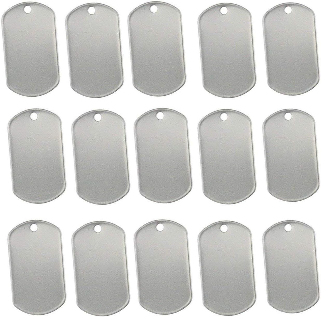 100PCS Blank Stainless Steel Dog Tags for Engraving – High Quality & Durable