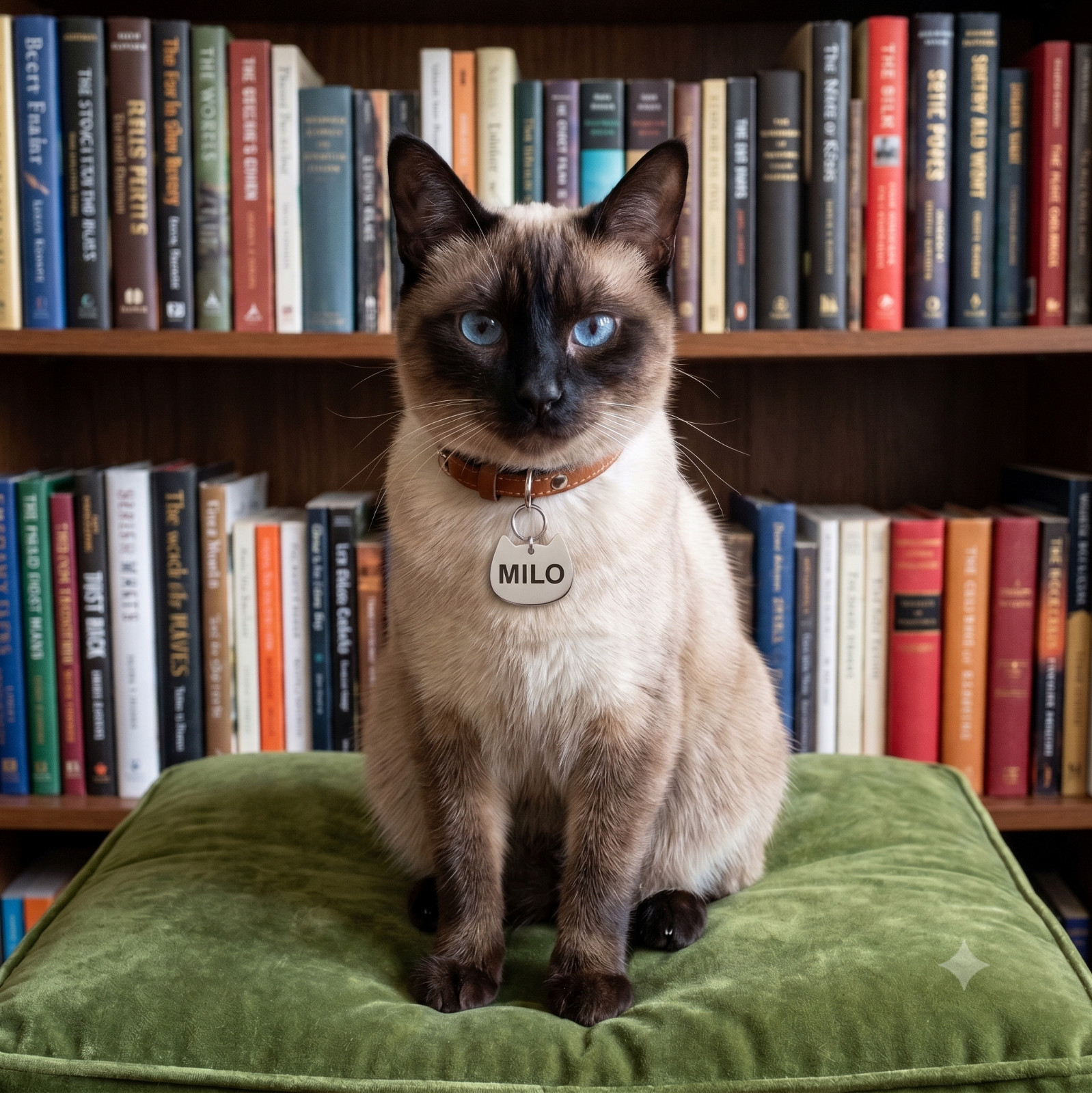 Deep Engraved Cat Head Pet ID Tag – Stainless Steel 2-Sided Lifetime Warranty