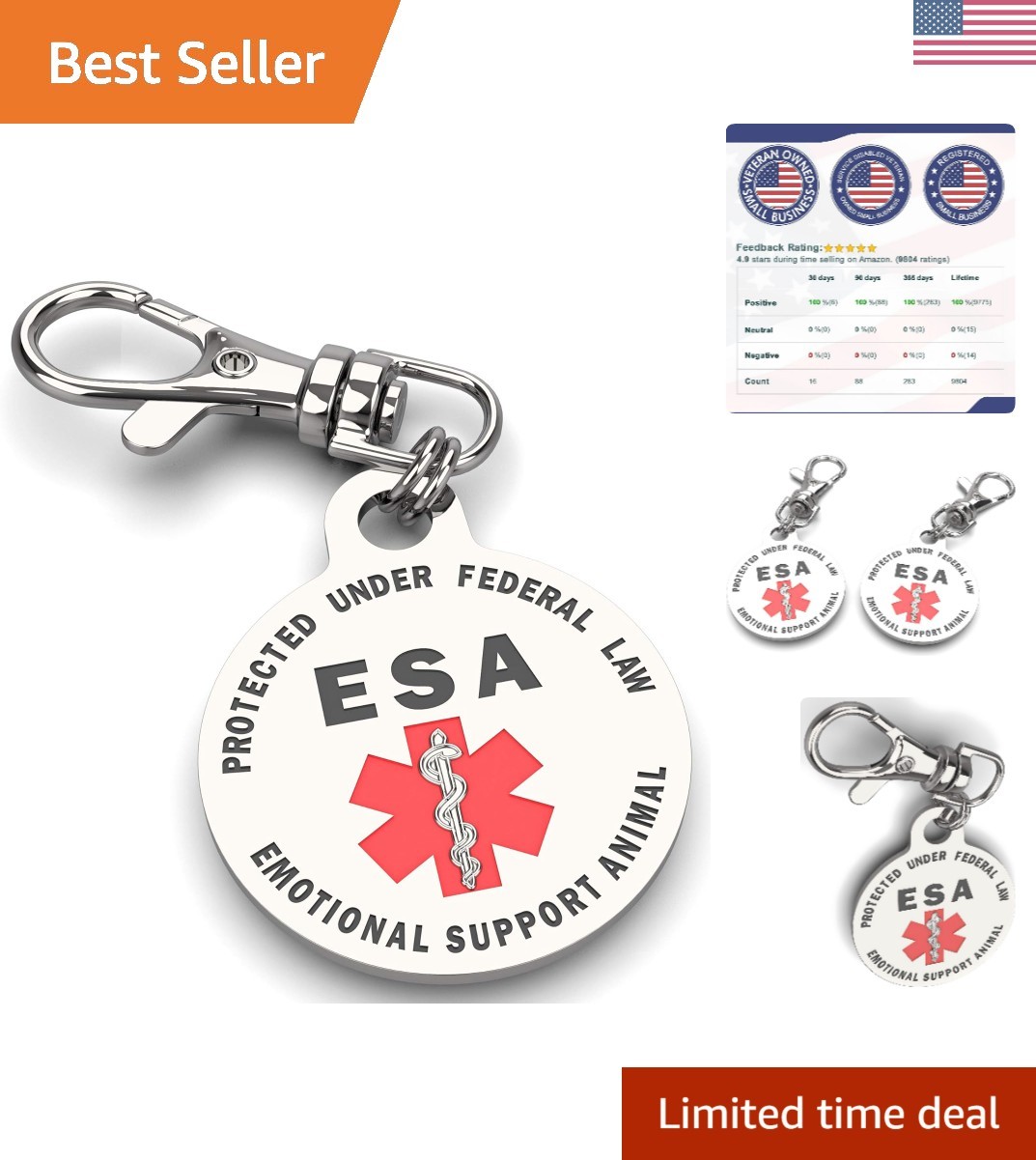 ESA tag Emotional support animal tag emotional support animals ID emotional s…