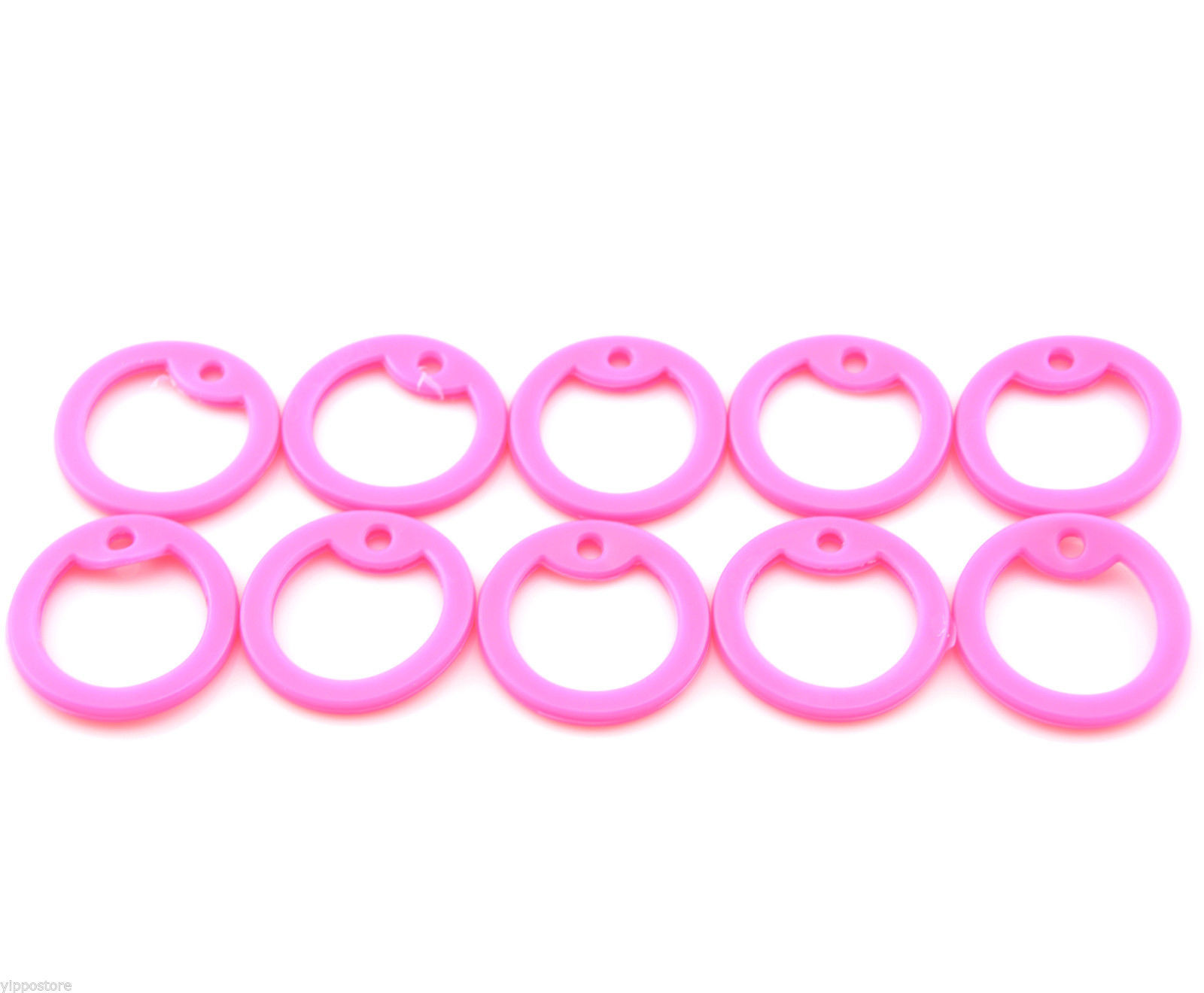 Pack of 10 Pink Color Military Army ID Dog Tag Rubber Silicone Silencers