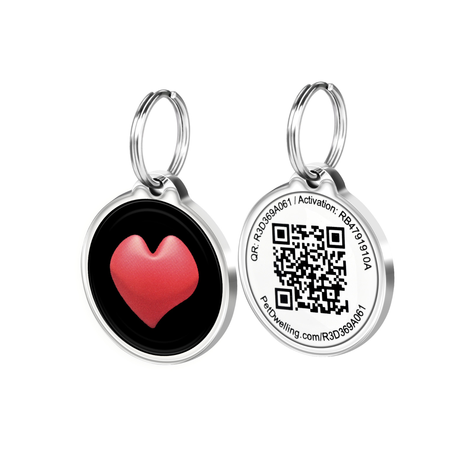 Pet Dwelling Symbol QR Code Pet ID Tag – Online Profile – Instant Scan GPS Alert