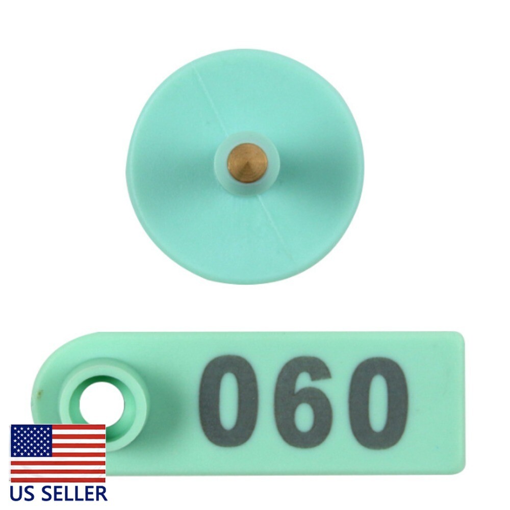 Livestock Ear Tag Felenny 1-100 Numbers Animal Tags for Cow Cattle Goat Sheep Pi