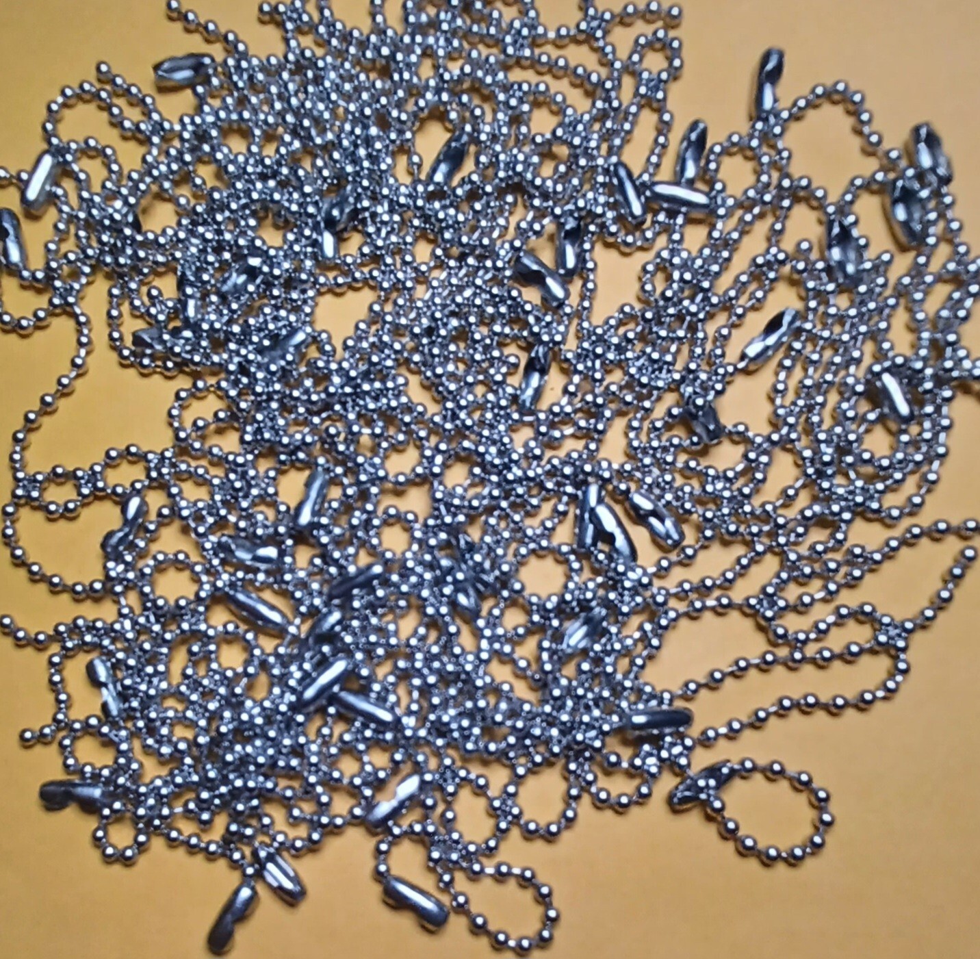 Military GI 4.5″ 2.4mm Ball Bead Stainless Steel Replacement Short Dog Tag Chain