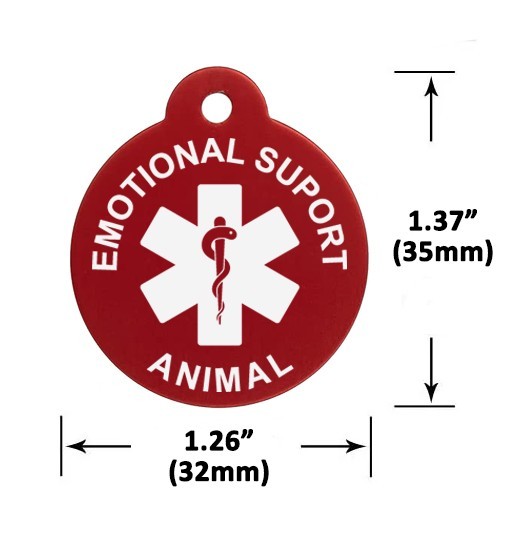 Emotional Support Animal Custom Personalized Pet tags Engraved ID Tag