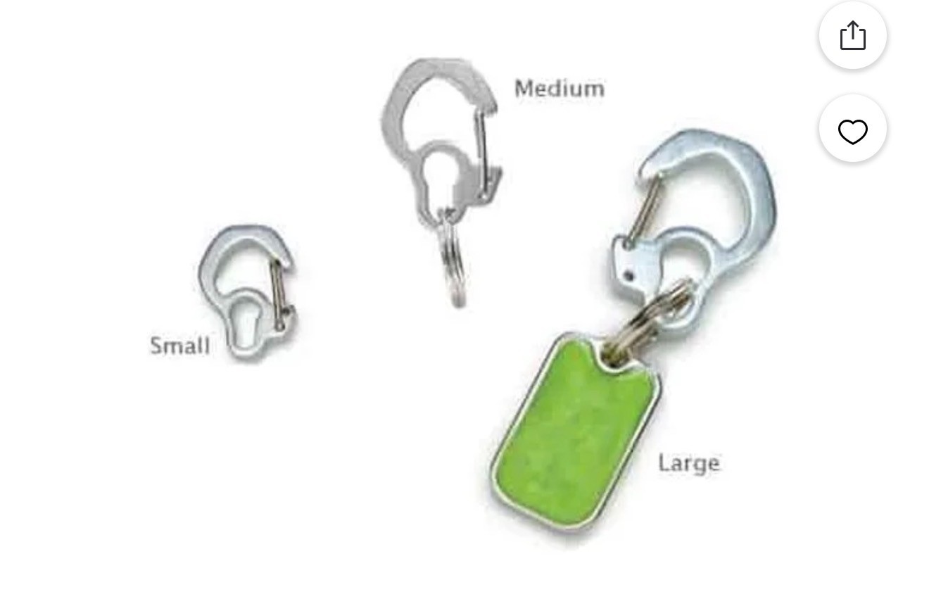 Rubit Large Dog Tag Clip Silver Metallic DS252B2TF858