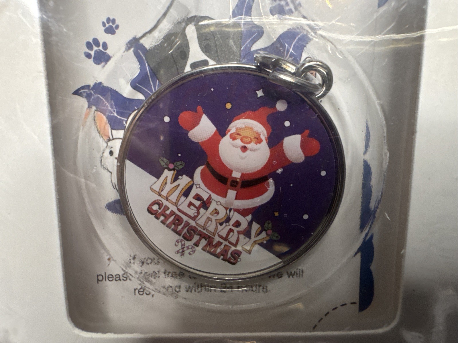 Digital pet ID Pawview Digital ID Tag Santa Merry Christmas