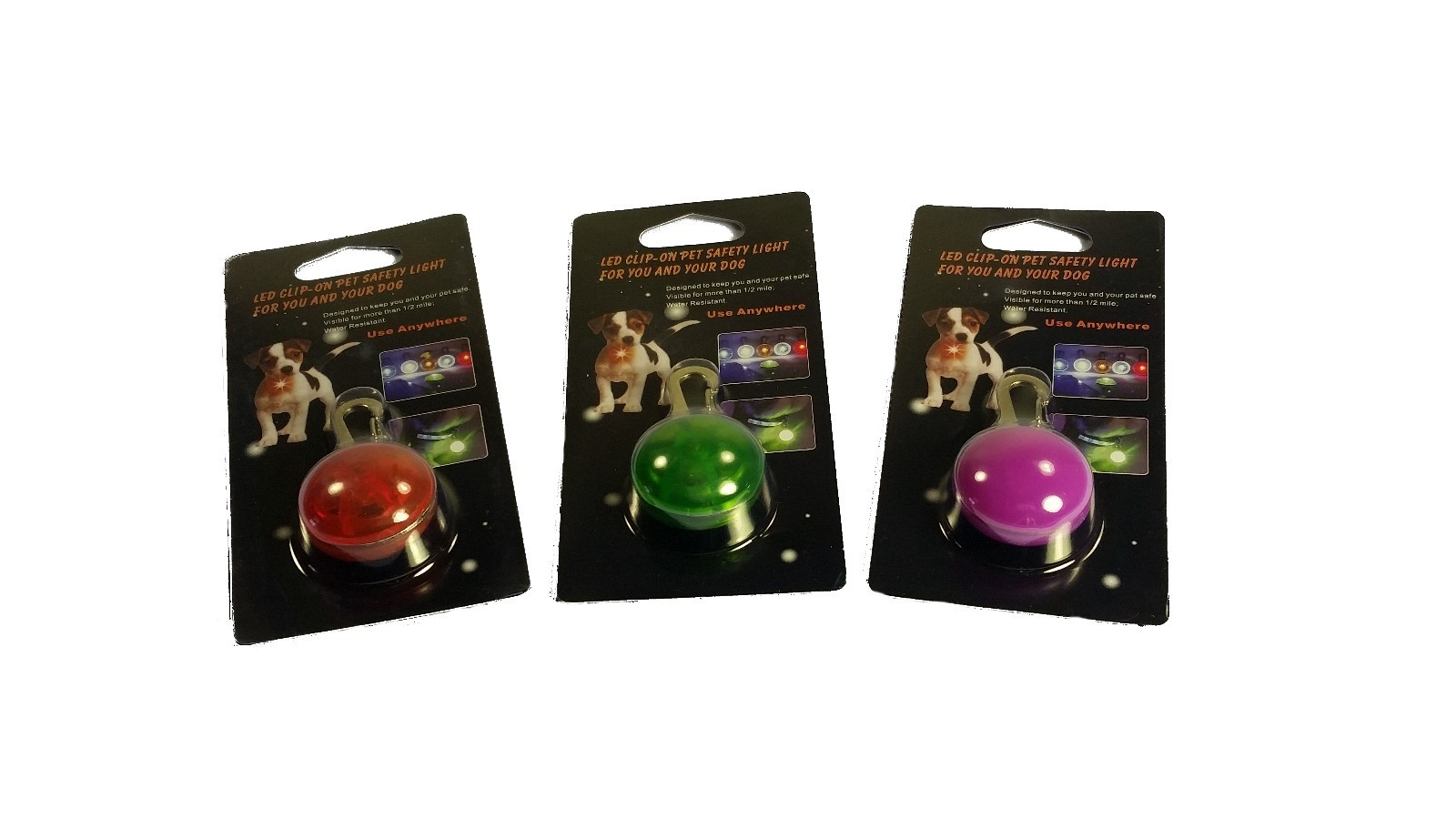 LED Spot Light Carabiner for Pet Dog Collar Leash Harness Multi-flashing Modes