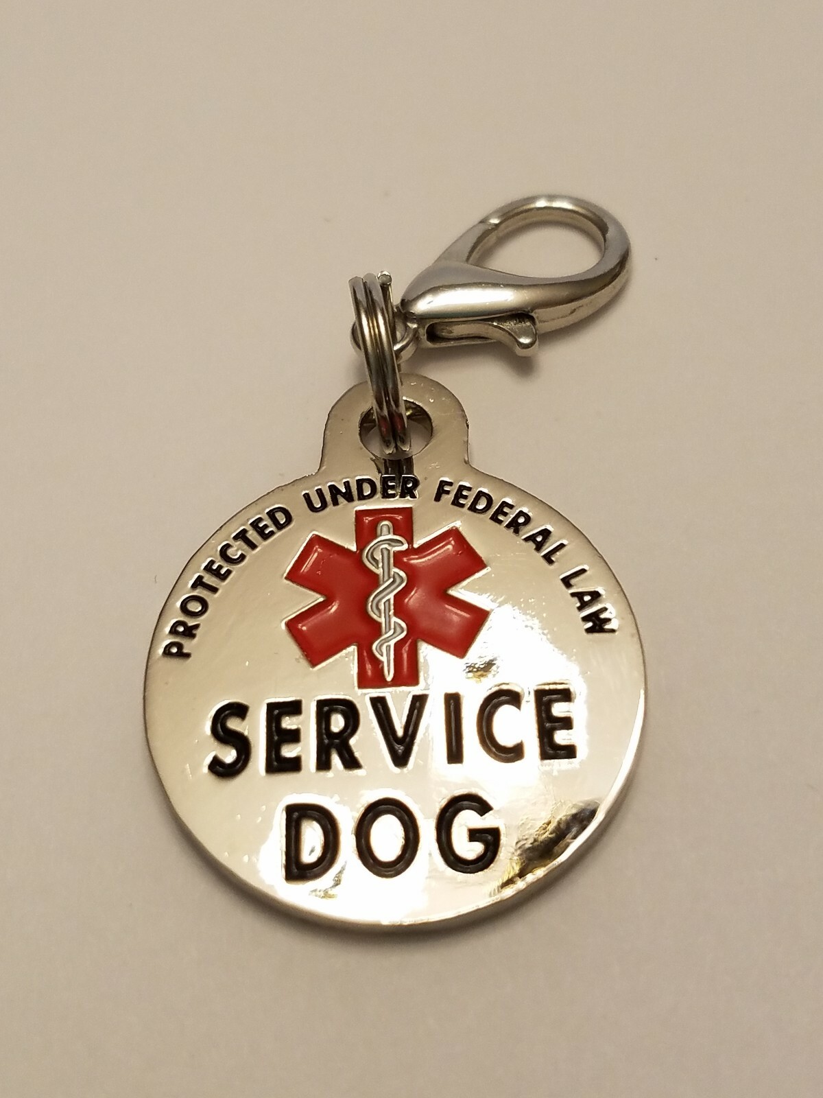 Double Sided Service Dog Federal Protection TAG – Vest Collar Harness – NEW
