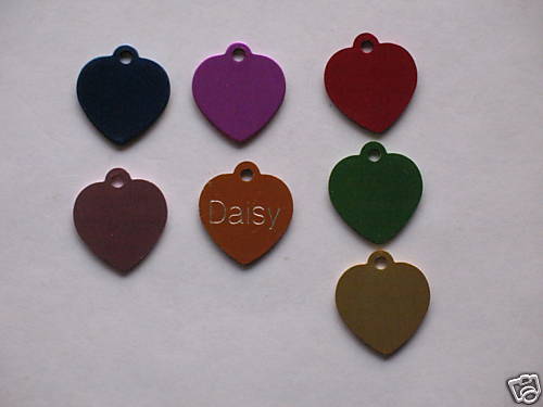 HEART SMALL PET TAG DOG TAG CAT TAG NECK TAG
