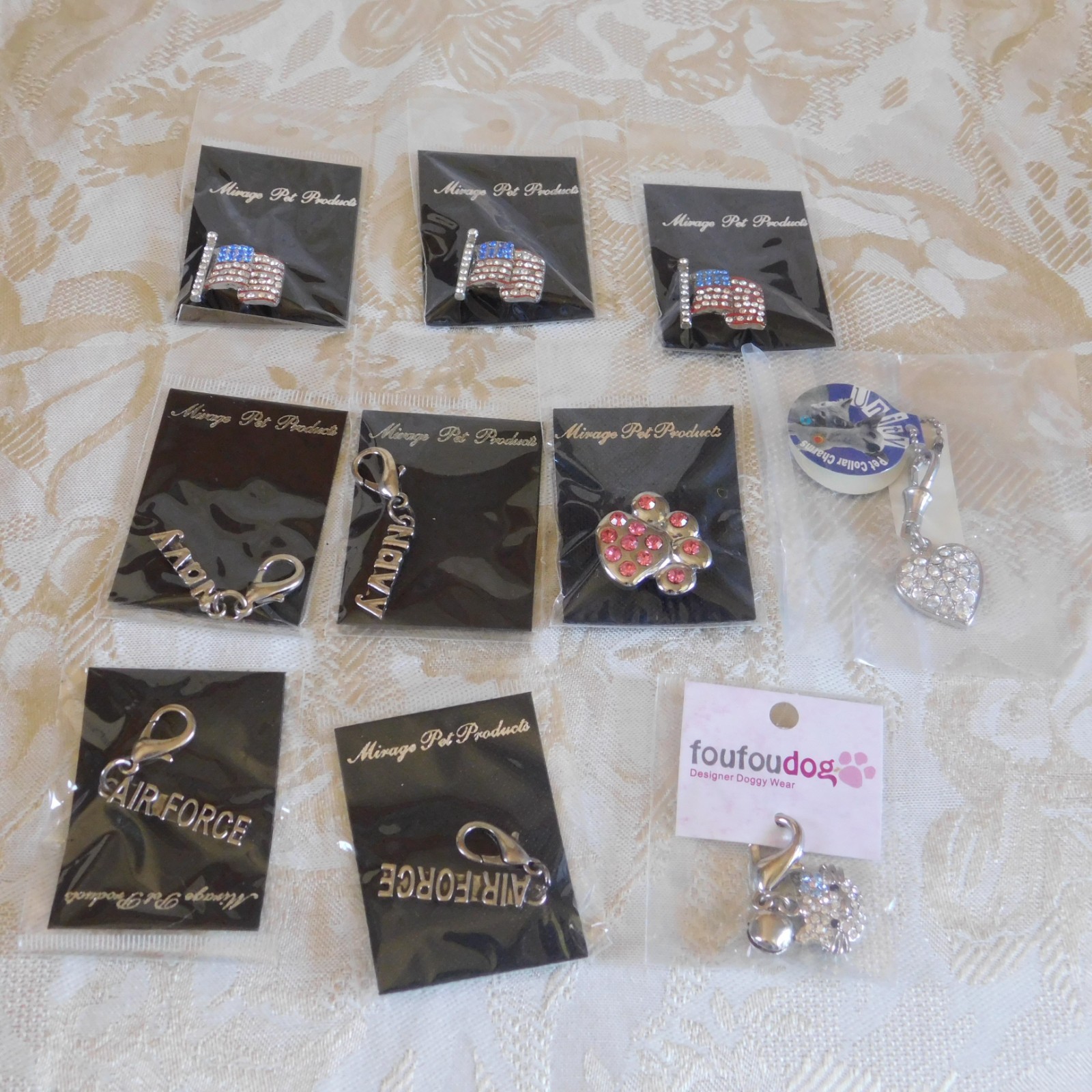 Pet Collar Charms, Some BIG PAW, 19 pcs, One (1) Money, Brand New