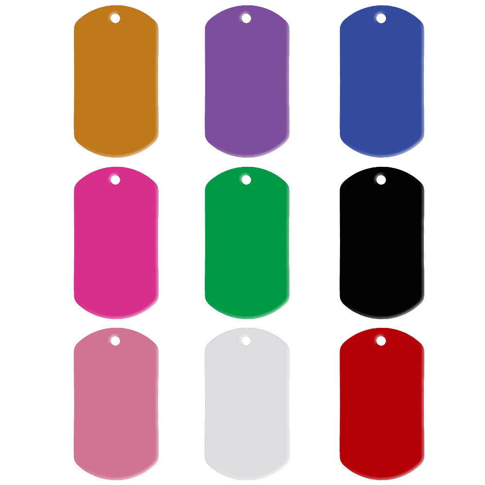 100pcs Wholesale Blank Aluminum Military Dog Tags Custom Engraved Name ID Tag