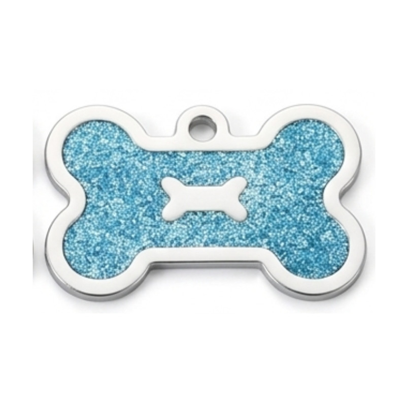 PET ID TAG CUSTOM ENGRAVED PERSONALIZED DOG CAT NAME TAGS Glitter Bone DOG TAG