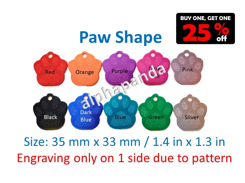 Custom Engraved Personalized Pets Names Tags IDs Dogs Cats Collars Charms 2-SIDE