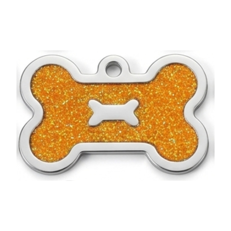 PET ID TAG CUSTOM ENGRAVED PERSONALIZED DOG CAT NAME TAGS Glitter Bone DOG TAG
