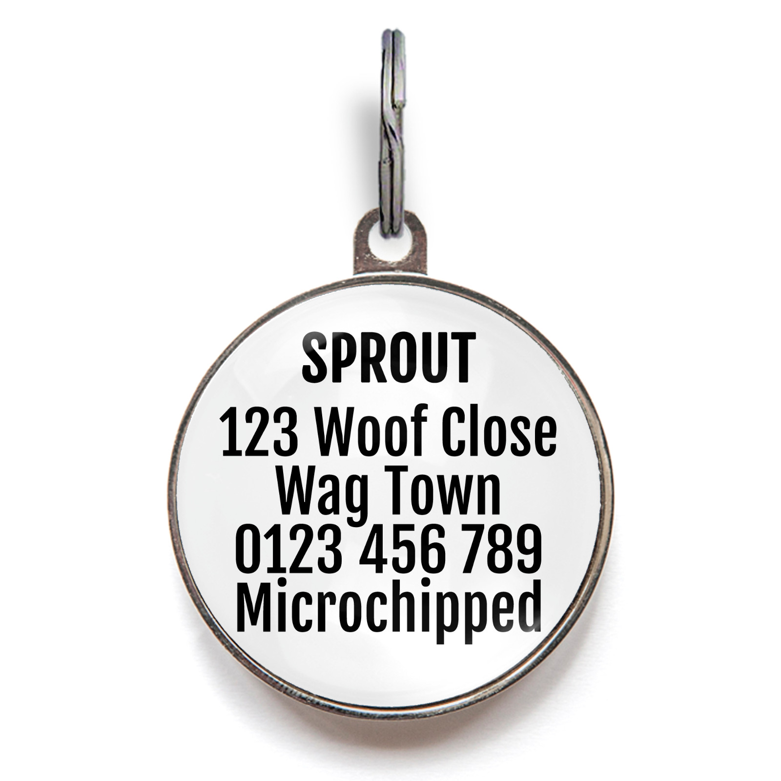 American Flag Dog Tag – USA Pet ID Tag for Dogs & Cats, Custom Name Tag