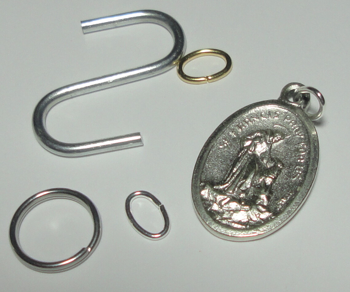 St Francis of Assisi “Protect My Pet” Holy Medal w Collar Hardware, Prayer Cards