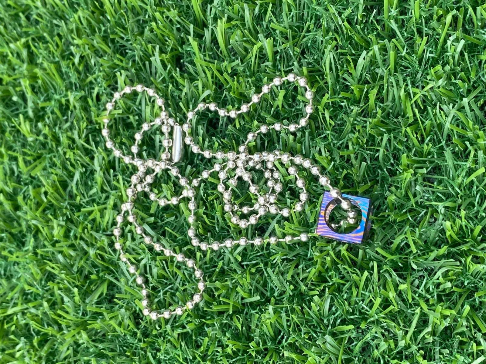 Timascus CNC MILL Cube Pendant Necklace Modern Minimalist Statement…
