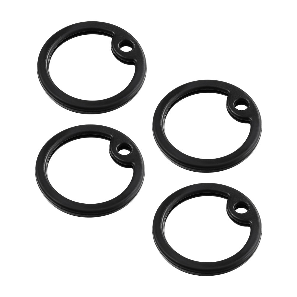 4Pcs Silicone Dog Tag Holders Black Cover for Pet Accessories and Dog Supplies