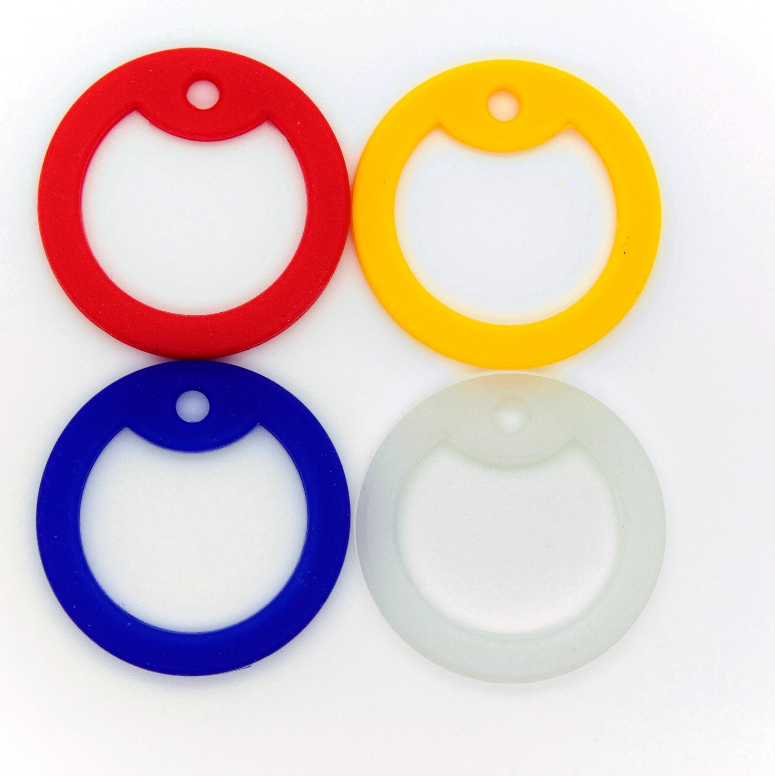 100 pcs Blue Red White Yellow White Military Army ID Dog Tag Silencer Rubber