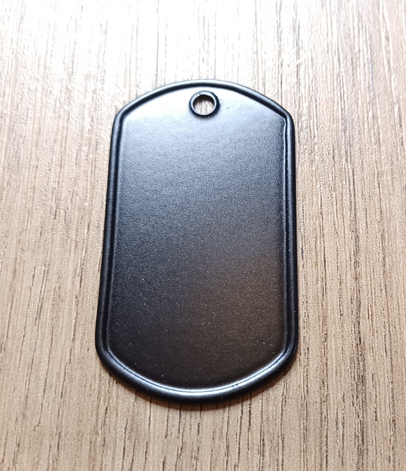 2 Black Stainless Steel Blank Dog Tags Army Marines Navy Military & Civilian use