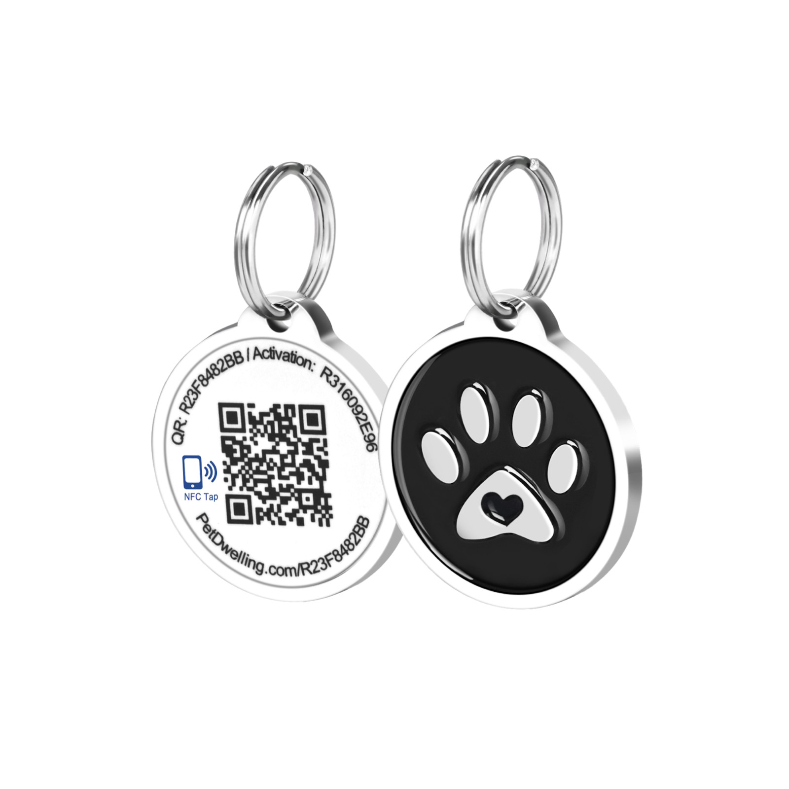 Pet Dwelling Premium NFC-QR Pet ID Tag – Online Profile – Instant Scan GPS Alert