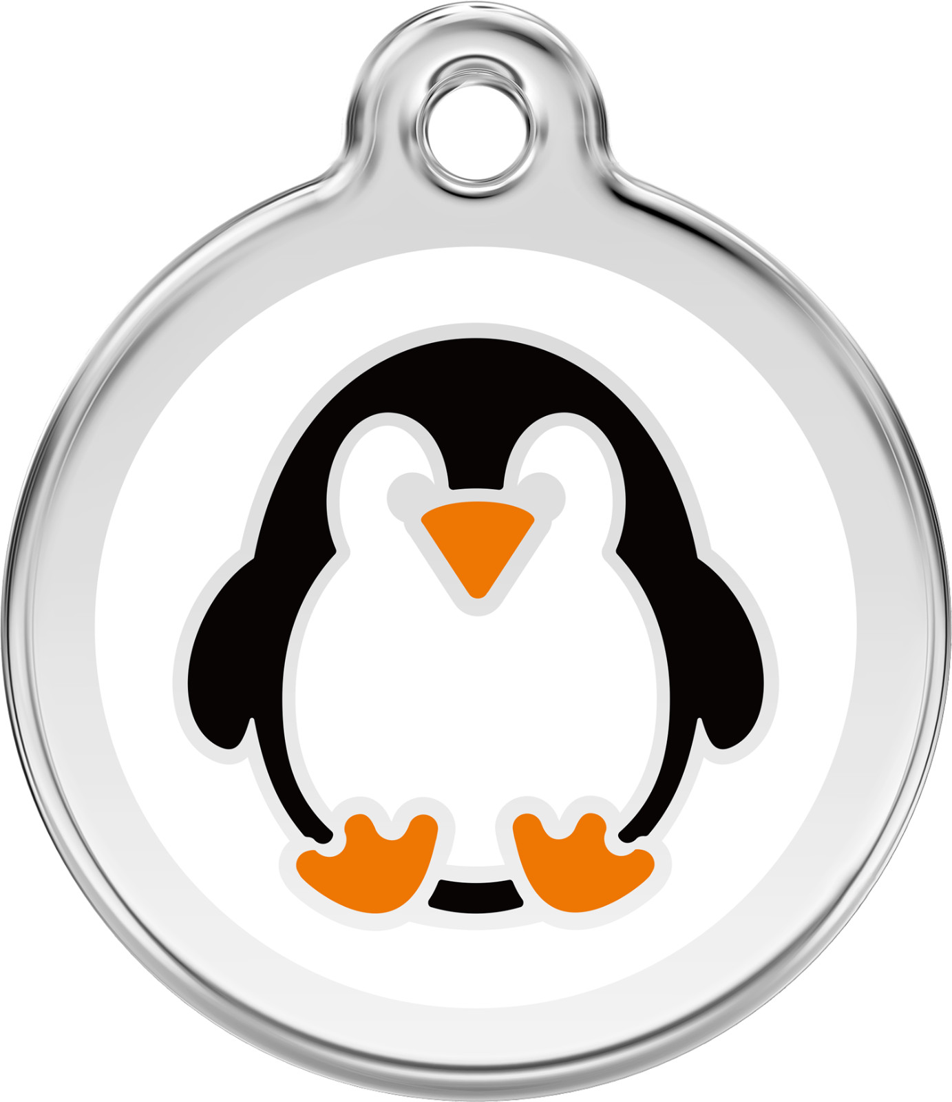 Stainless Steel Red Dingo Penguin ID Collar Charm Dog Tag Small Medium Large