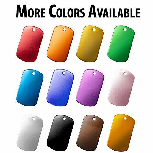 Bulk Anodized Aluminium Metal Military GI Dog Tags for Laser Engraving/Crafting