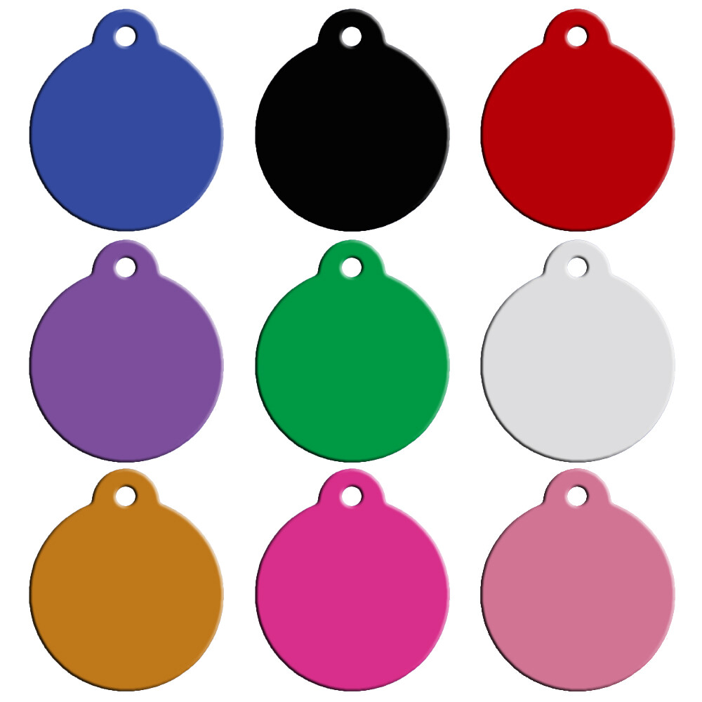100pcs Wholesale Personalized Pet Dog ID Tag Aluminum Bulk Blank Name Disc Mixed