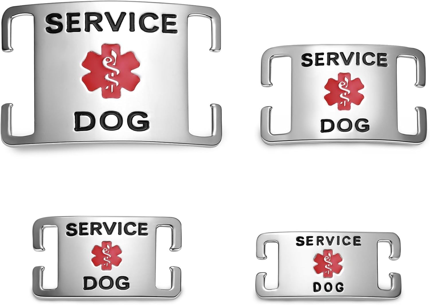 Silent Slide-On Service Dog Tag – Jingle-Free Surgical Stainless Steel ID for…