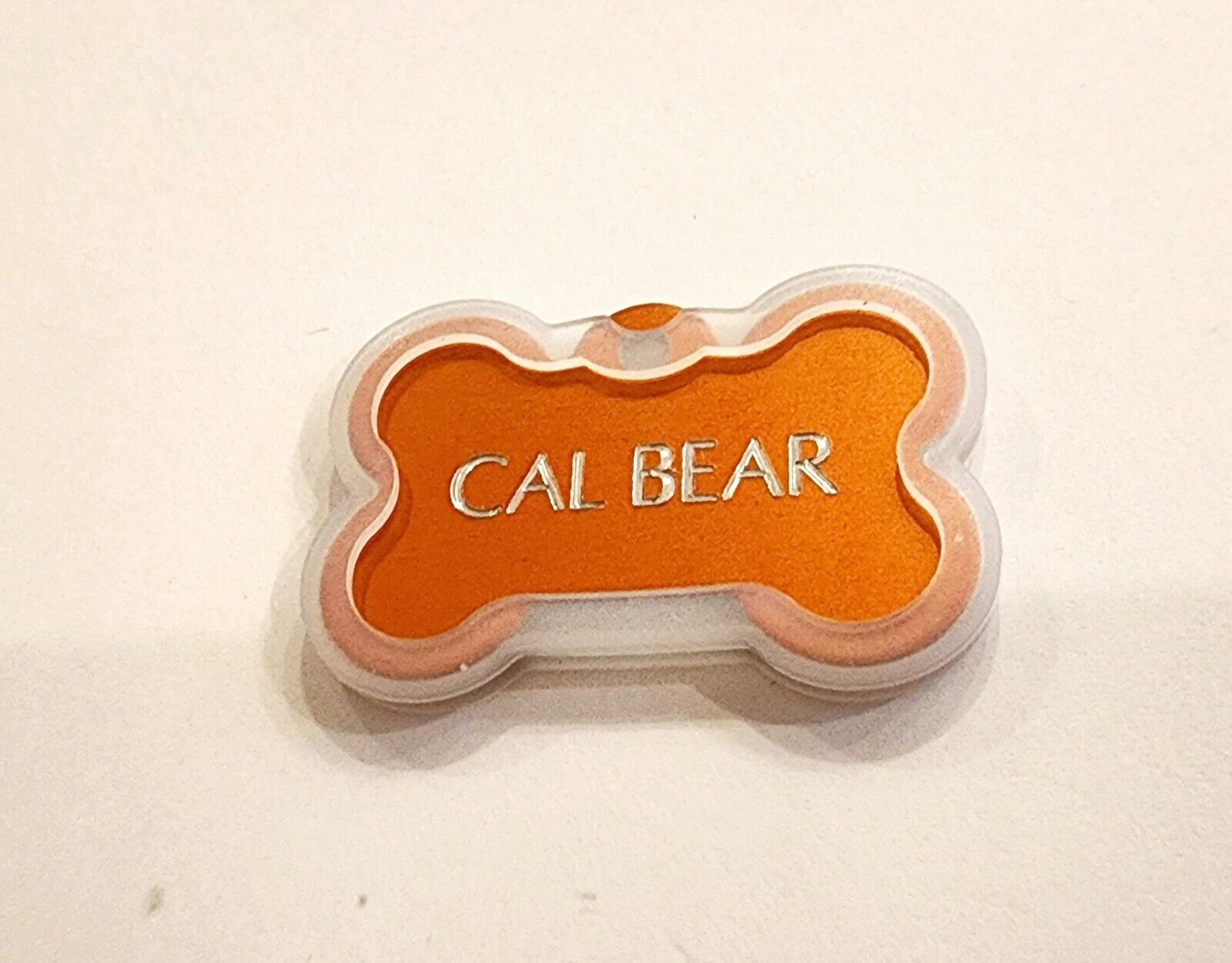 CUSTOM ENGRAVED PET TAG ORANGE BONE SHAPE WITH SILENCER DOG PERSONALIZED TAGS