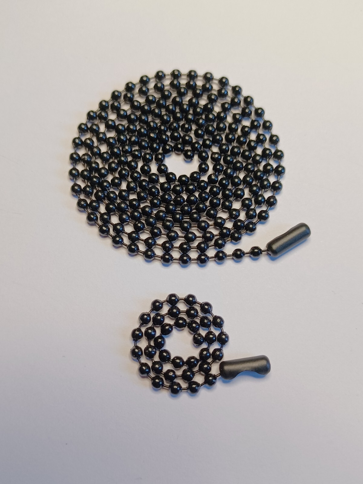 Black Military Dog Tag Chain Necklace Set 27″ & 4.5″