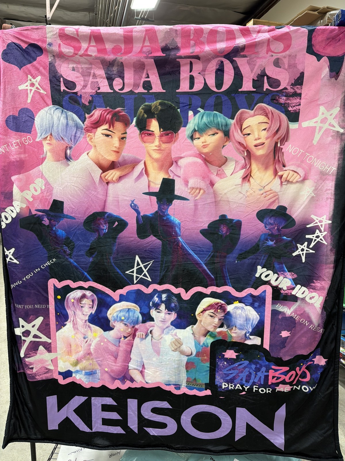 Saja Boys Keison Throw Blanket 60×48 Sherpa Fleece Kpop Anime Group