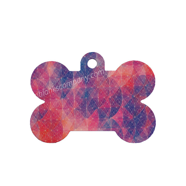 20 pcs 2-sided dog bone pet tag sublimation blanks. Aluminum Pet ID with ring!